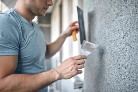 Trinity ceiling repair, popcorn removal, and stain cleanup.
