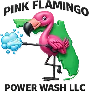 Pink Flamingo Power Wash Logo Pink Flamingo Power Wash Logo